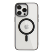 Прозрачный чехол для iPhone 15 Pro з MagSafe Color черный (TPU+PC)