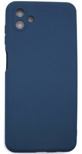 Силіконовий чохол для Samsung A04 (A045) темно синій Soft Silicone Case Full (бампер) 2461749083 фото