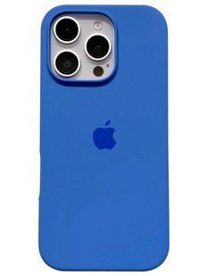 Силіконовий чохол для iPhone 14 Pro з закритим низом Silicone Case синій Royal Blue 3 (бампер) id_17844 фото