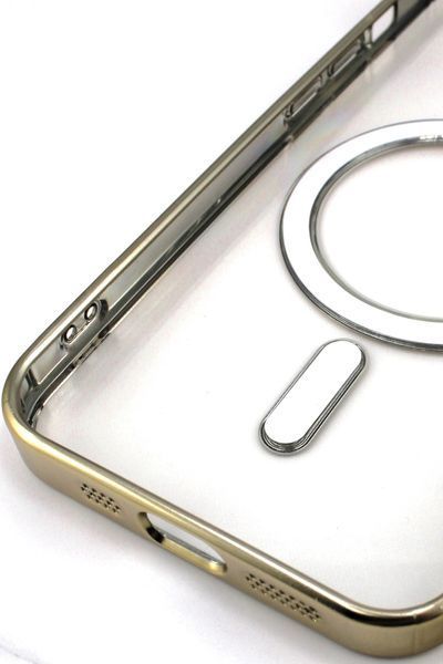 Чохол для iPhone 15 з MagSafe Metallic (TPU+PC) золотий 2231467203 фото