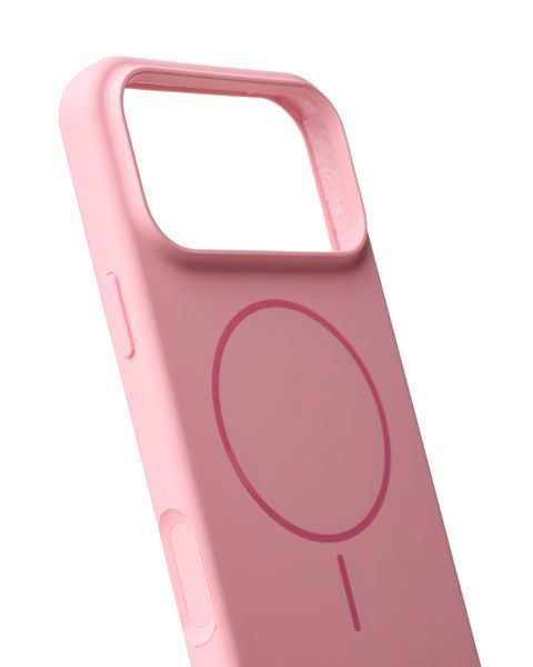 Силіконовий чохол з MagSafe для iPhone 17 Pro Slim Ring Silicone Case рожевий id_21080 фото