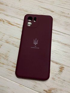 Силиконовый чехол для Xiaomi Redmi A1 / A2 бордовый Soft Silicone Case Full Ukrainian Spirit (бампер) 1843206537 фото