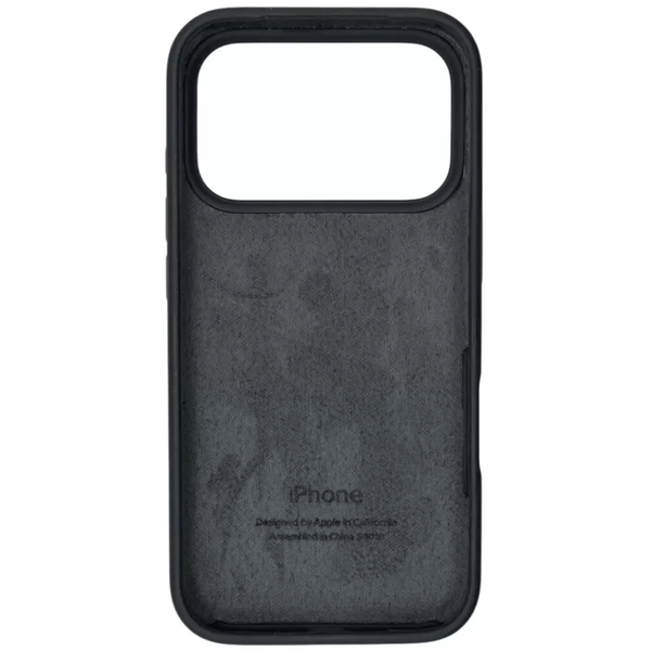 Силиконовый чехол для iPhone 18 Pro с закрытым низом Silicone Case серый Dark Grey 15 (бампер) id_21911 фото