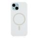 Силіконовий чохол з MagSafe для iPhone 15 Slim Ring Soft Full Camera білий id_20795 фото 1