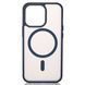 Чохол для iPhone 14 Pro матовий з Magsafe темно синій Matte id_21163 фото 1