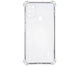 Силіконовий ударостійкий прозорий чохол для Samsung M31 (M315) GETMAN (бампер) 1586477615 фото