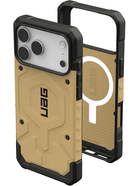 Чехол для iPhone 17 Pro противоударный с Magsafe UAG Pathfinder коричневый id_19774 фото