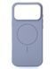 Силиконовый чехол с MagSafe для iPhone 17 Pro серо синий Slim Ring Soft id_19817 фото 1