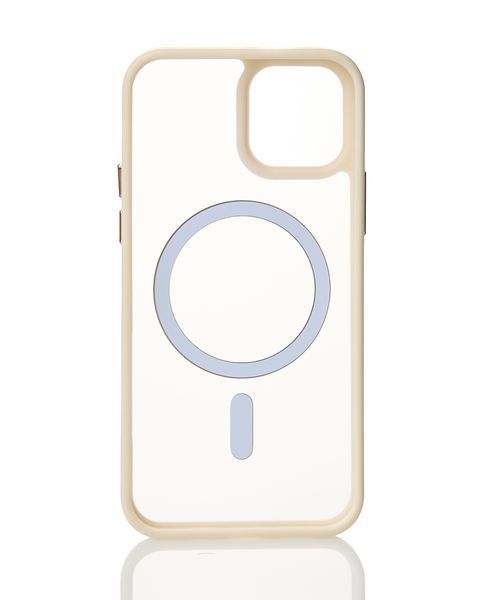 Чохол для iPhone 14 Pro матовий з Magsafe кремовий Matte id_21166 фото