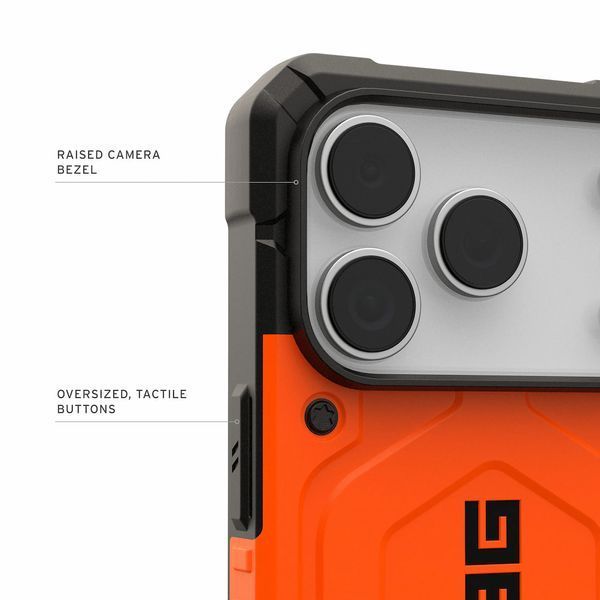 Чехол для iPhone 17 Pro противоударный с Magsafe UAG Pathfinder оранжевый id_19776 фото