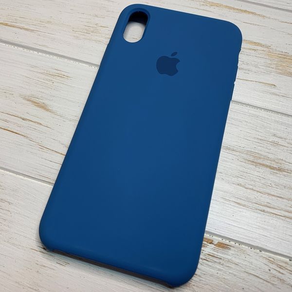 Силиконовый чехол для iPhone XS Max синий Blue Cobalt 38 Silicone Case (бампер) 1486935847 фото