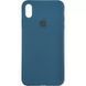 Силиконовый чехол для iPhone XS Max синий Blue Cobalt 38 Silicone Case (бампер) 1486935847 фото 3