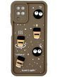 Силиконовый чехол для Samsung A12 / M12 (A125 / M127) коричневый 3D Coffee-n-Sweets (бампер)