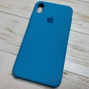 Силиконовый чехол для iPhone XS Max голубой Blue 16 Silicone Case (бампер) 1486935849 фото