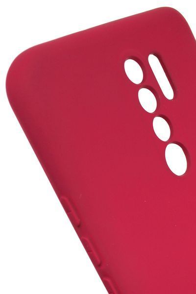 Силіконовий чохол для Xiaomi Redmi 9 малиновий Soft Silicone Case Full (бампер) 2605583060 фото