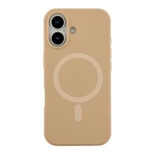 Силіконовий чохол з MagSafe для iPhone 17 Slim Ring Soft бежевий id_20745 фото