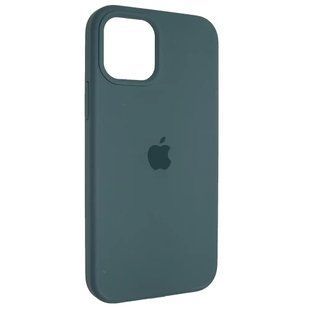 Силіконовий чохол для iPhone 15 Pro Max з закритим низом Silicone Case сіро зелений Pine Green 58 (бампер) id_16017 фото