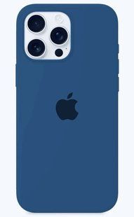 Силіконовий чохол для iPhone 14 Pro з закритим низом Silicone Case синій Blue Cobalt 36 (бампер) id_17852 фото