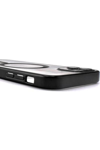 Чехол для iPhone 14 с MagSafe Metallic (TPU+PC) черный 2231467211 фото