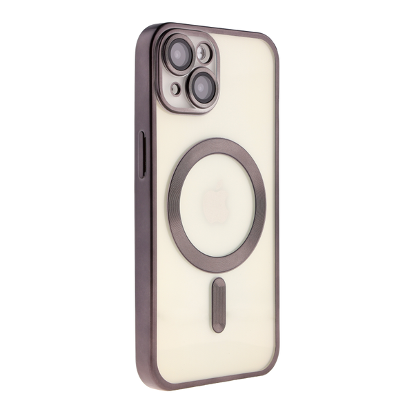 Чехол для iPhone 14 с MagSafe Metallic (TPU+PC) черный 2231467211 фото
