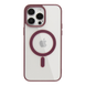 Прозорий чохол для iPhone 16 Pro Max з MagSafe Color бордовий (TPU+PC) id_17625 фото 1