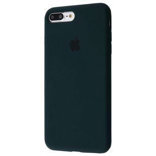 Силіконовий чохол для iPhone 7 Plus / 8 Plus (7+ / 8+) з закритим низом темно зелений Forest Green 49 Silicone Case (бампер) id_16053 фото