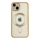 Чехол для iPhone 14 с MagSafe Metallic (TPU+PC) золотой 2231467213 фото 1