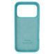 Силіконовий чохол для iPhone 18 Pro Max з закритим низом Silicone Case бірюзовий Sea Blue 21 (бампер) id_21871 фото 2
