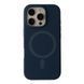 Силіконовий чохол з MagSafe для iPhone 16 Pro Max Slim Ring Soft темно синій id_20749 фото 1