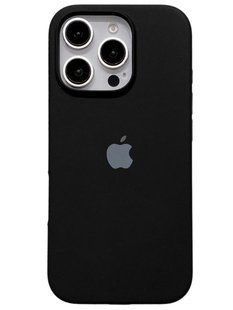 Силіконовий чохол для iPhone 15 Pro Max з закритим низом Silicone Case Чорний Black 18 (бампер) 2506400575 фото