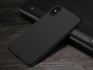 Черный чехол для iPhone XS Max матовый ТПУ (бампер) 1390191395 фото