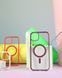 Прозорий чохол для iPhone 15 Pro з MagSafe Color темно синій (TPU+PC) id_17450 фото 4