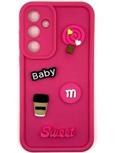 Силіконовий чохол для Samsung A35 5G (A356) яскраво рожевий 3D Coffee-n-Sweets (бампер) id_16079 фото