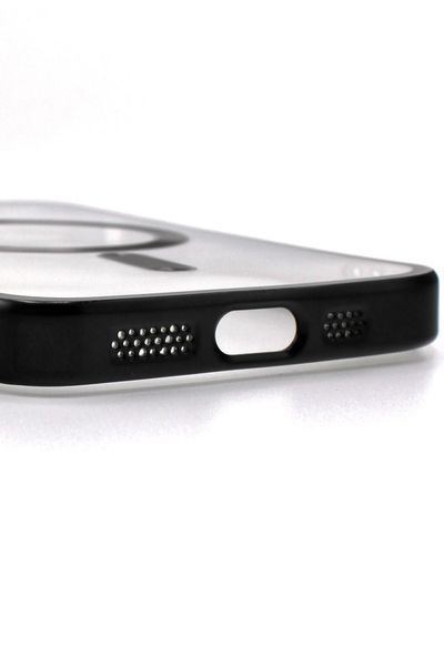 Чехол для iPhone 13 с MagSafe Metallic (TPU+PC) черный 2231467220 фото