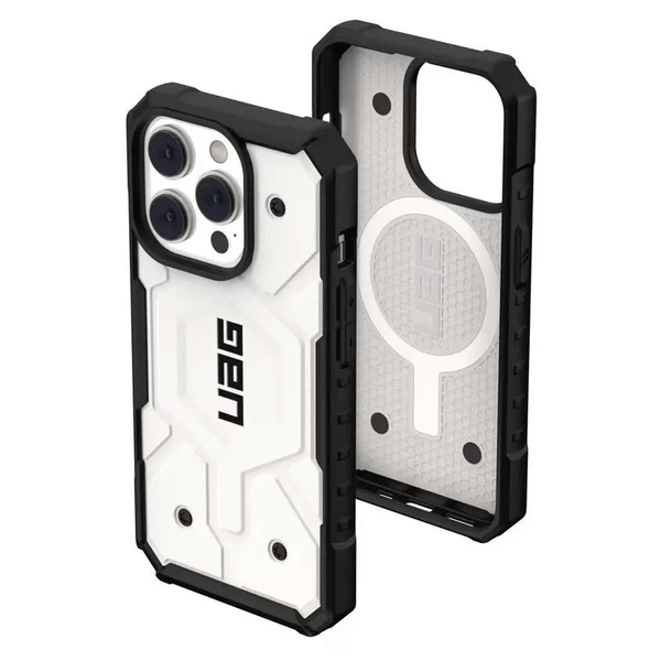 Чохол для iPhone 15 Pro протиударний з Magsafe UAG Pathfinder білий id_20471 фото
