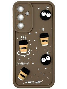 Силіконовий чохол для Samsung A35 5G (A356) коричневий 3D Coffee-n-Sweets (бампер) id_16080 фото
