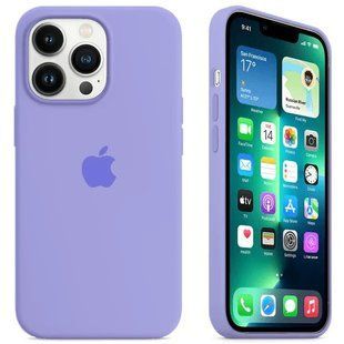 Силіконовий чохол для iPhone 15 Pro Max з закритим низом Silicone Case Фіалковий Lilac 41 (бампер) 2506610152 фото