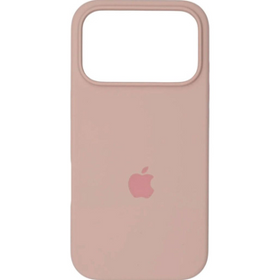 Силіконовий чохол для iPhone 17 Pro Max з закритим низом Silicone Case пудровий Pink Sand 19 (бампер) id_17964 фото