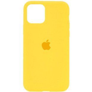 Силиконовый чехол для iPhone 11 Pro с закрытым низом желтый Yellow 4 Silicone Case Full (бампер) 2599480446 фото