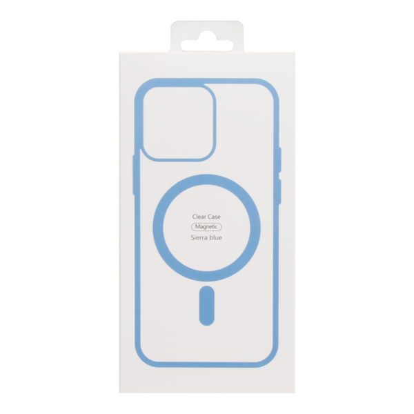 Прозрачный чехол для iPhone 15 Pro з MagSafe Color голубой (TPU+PC) id_17478 фото