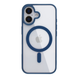 Прозрачный чехол для iPhone 16 с MagSafe Color темно синий (TPU+PC) id_17607 фото 1