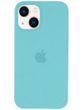 Силіконовий чохол для iPhone 13 з закритим низом Silicone Case бірюзовий Sea Bue 21 (бампер)