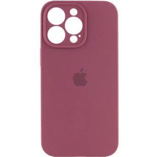Силіконовий чохол для iPhone 16 Pro Max з закритим низом та камерою Silicone Case Бордовий Maroon 42 (бампер) id_20903 фото