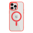 Прозрачный чехол для iPhone 13 Pro Max з MagSafe Color красный (TPU+PC)