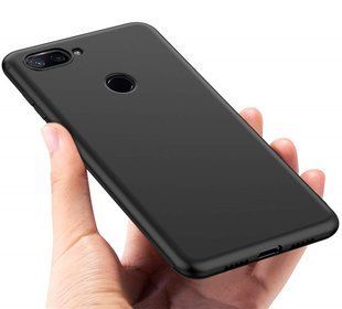 Черный чехол для Xiaomi Mi 8 Lite матовый ТПУ (бампер) 1390191425 фото