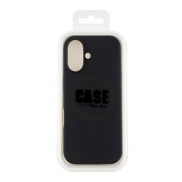 Силиконовый чехол з MagSafe для iPhone 16 Slim Ring Soft черный id_20761 фото