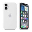 Силиконовый чехол для iPhone 17 с закрытым низом Silicone Case белый White 9 (бампер)