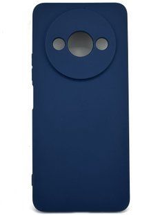 Силіконовий чохол для Xiaomi Redmi A3 темно синій Soft Silicone Case Full (бампер) id_18054 фото