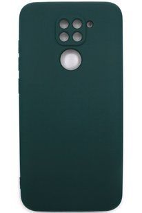Силиконовый чехол для Xiaomi Redmi Note 9 темно зеленый Soft Silicone Case Full (бампер) 2232312757 фото