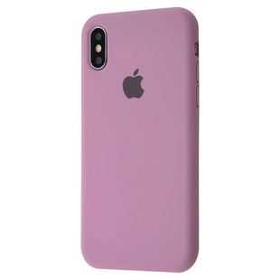 Силіконовий чохол для iPhone X / XS (10) з закритим низом лавандовий Lilac Pride 62 Silicone Case (бампер) id_17689 фото